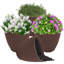 Pot de fleurs extérieur en polyrésine Swind-751625081-751625086