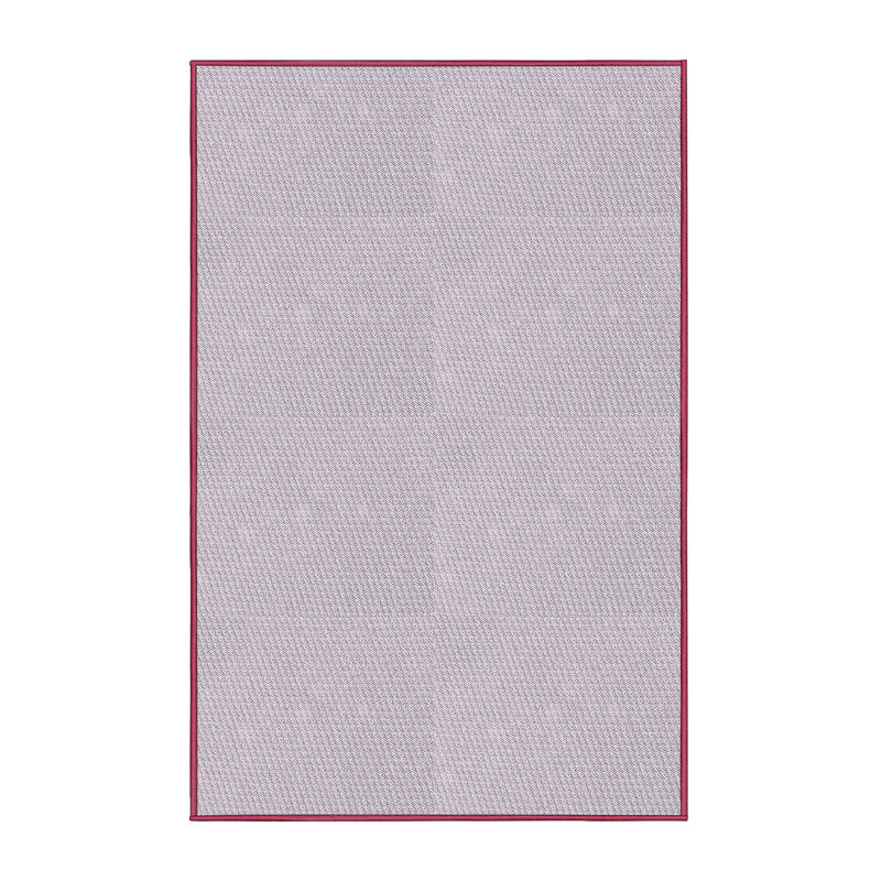 Tapis rose pâle tissé à la machine, Rectangle 3 pi x 5 pi