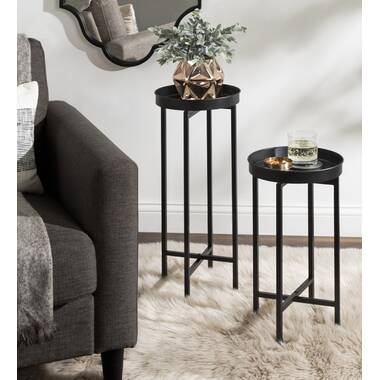 Blu Dot Tall Hoard Side Table with Storage Acacia, 22 x 18 x 18 H | The Container Store