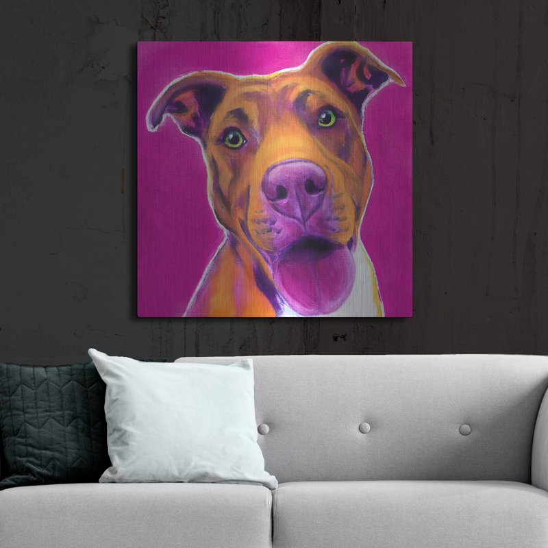 «Pit Bull - Bama» par Dawg Painter, H 36 po x l 36 po