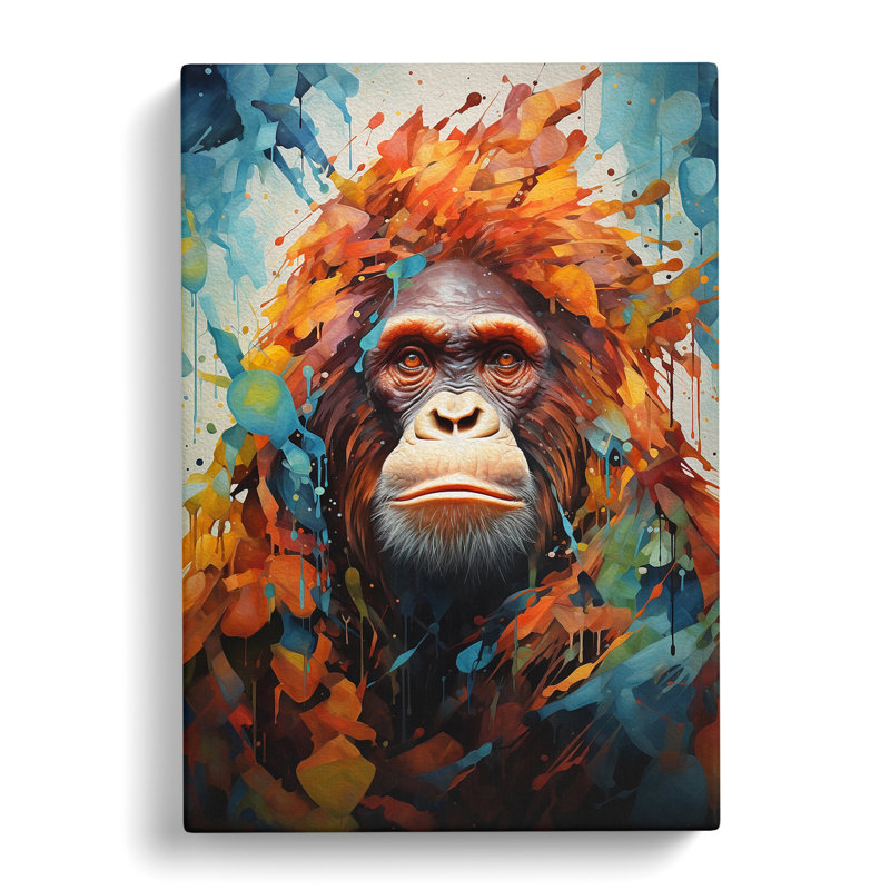 Orangutan Orphism No.2 - No Frame Print, 50cm H x 35cm W x 3cm D