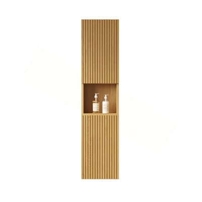 59" Tall Bathroom Wall Mounted Cabinet, Narrow Storage Cabinet With Doors And Shelves, Suitable For Small Spaces, Applicable To Bathroom, Living Rooms And Laundry