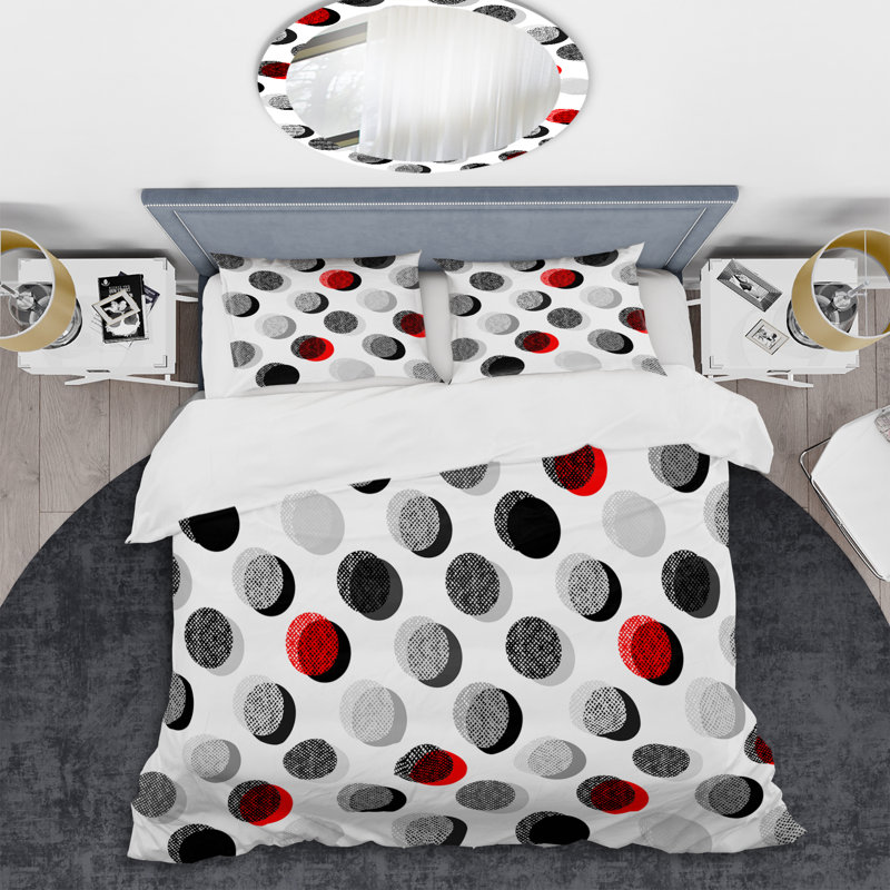 Ensemble de housse de couette en microfibre noir / blanc 2 pièces, Housse de couette simple + 1 taie décorative stan