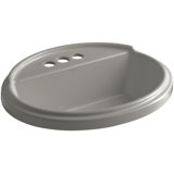 Tresham® Ceramic Oval Drop-In Bathroom Sink with Overflow