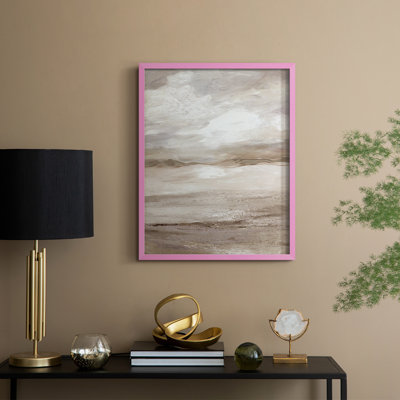 Neutral Dunes Framed Print - Solid Wood