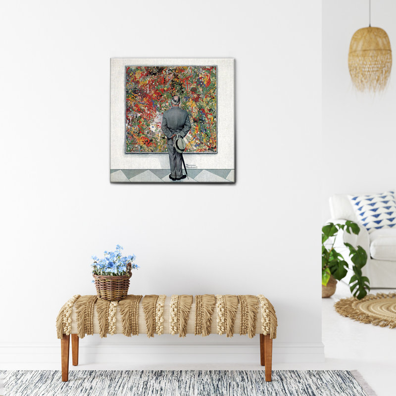 Intenditore D'Arte by Norman Rockwell - No Frame Print on Canvas