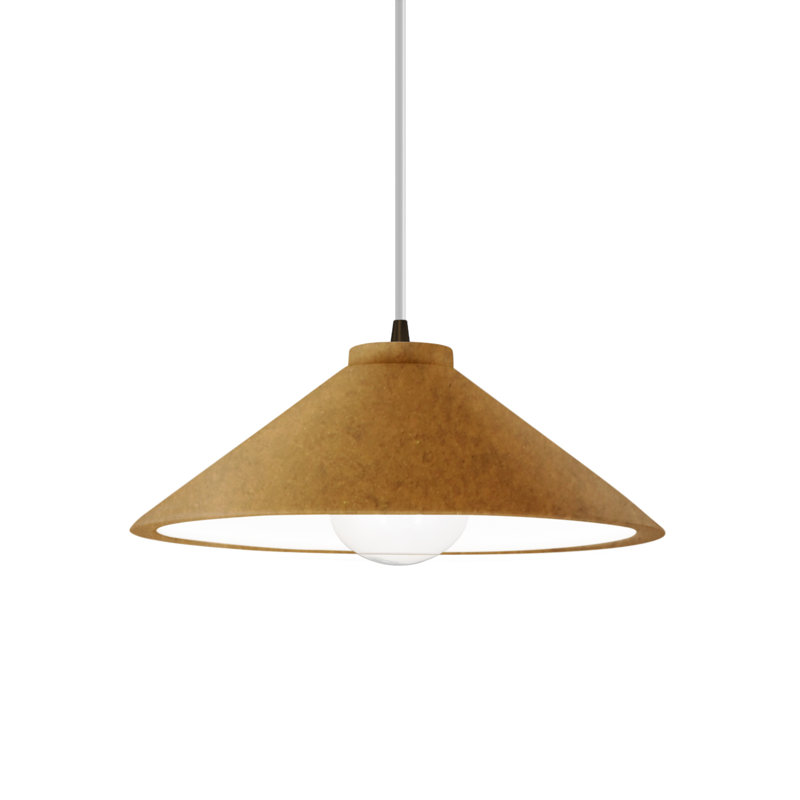 Luminaire suspendu à 1 lumière de la collection Leni, Bronze foncé, Or antique