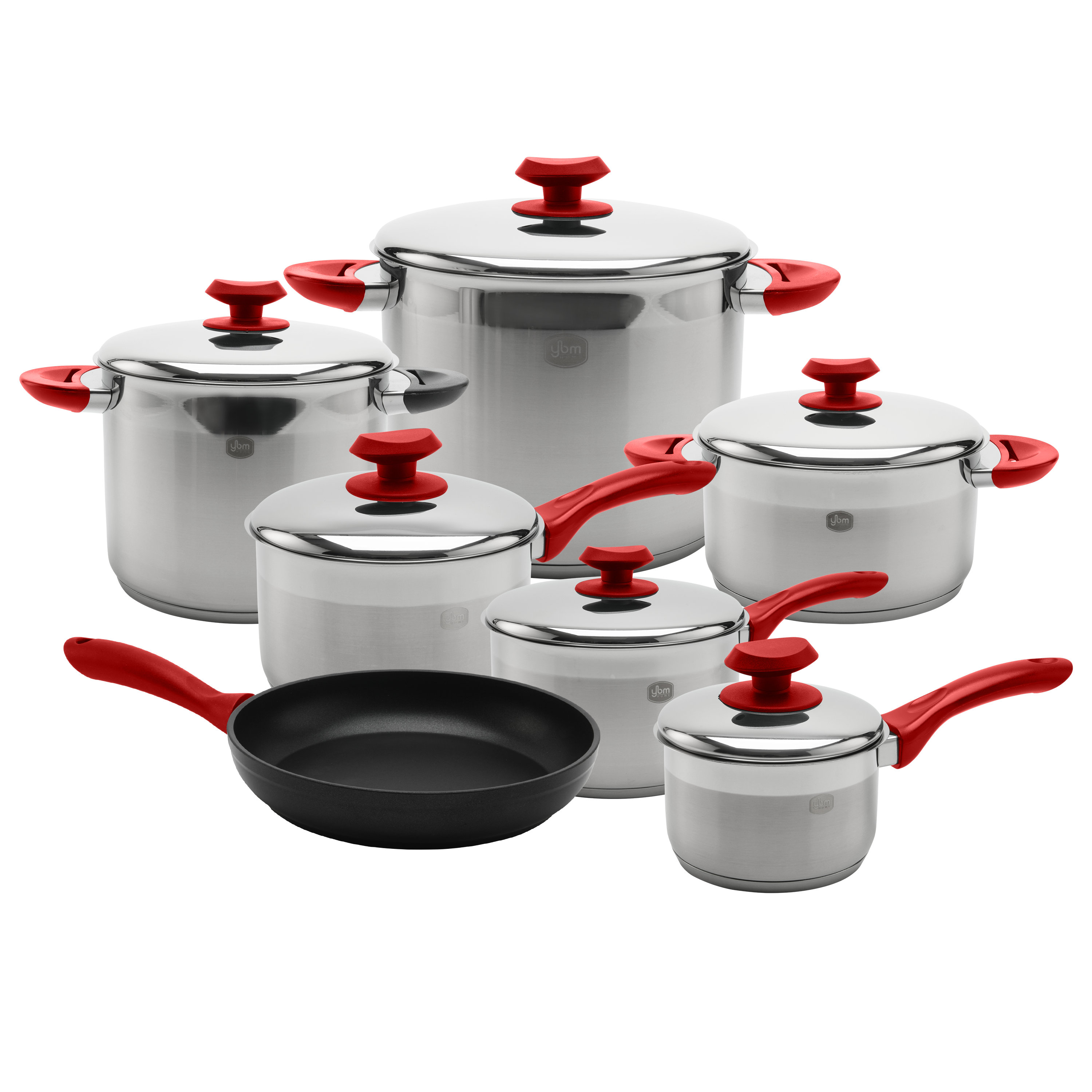 Nutrichef Triply Cookware Set - Steel - 8 requests