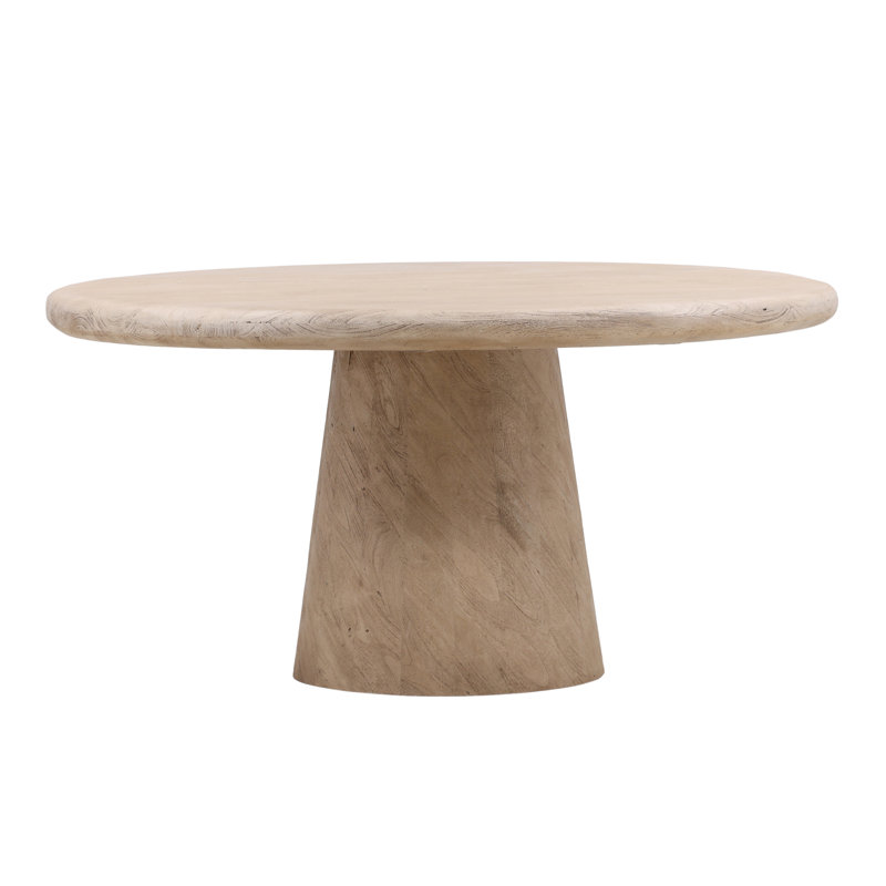 Johari 60" Acacia Solid Wood Pedestal Dining Table