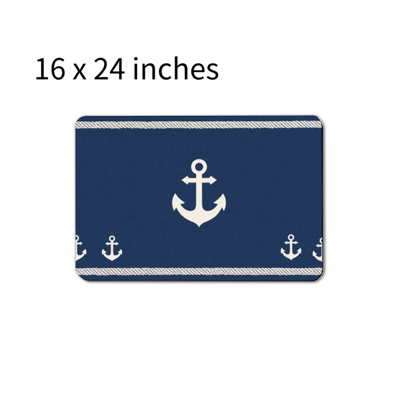 Tapis de bain Nautical Anchor, 16 x 24 po