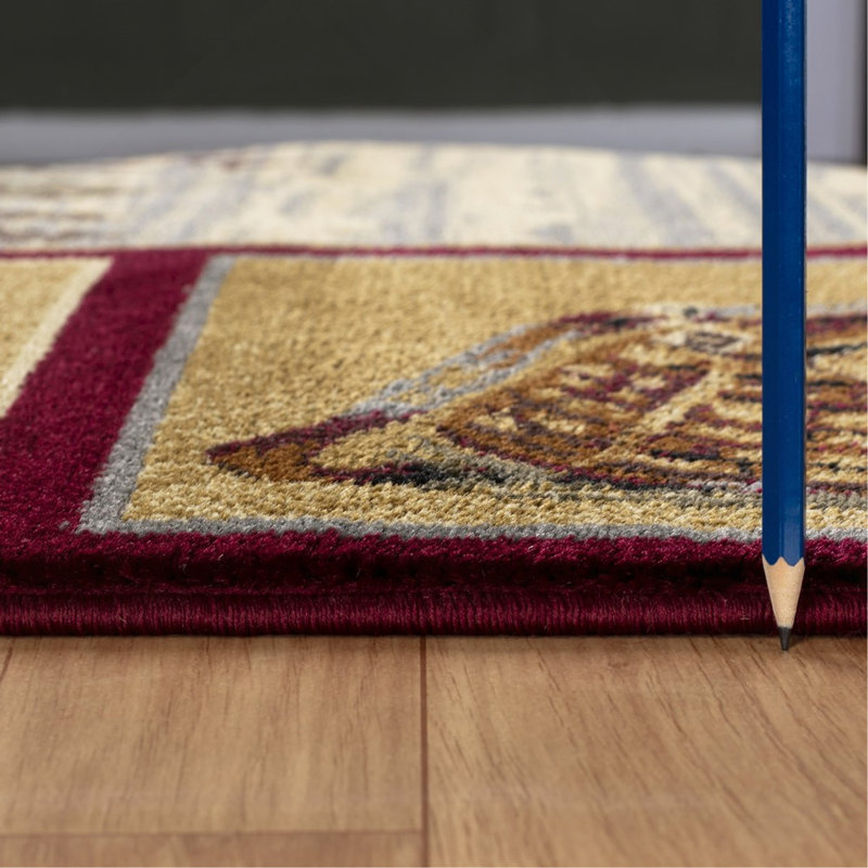 Multi 7 pi. 10 po X 10 pi 3 po Tapis Lodge, Rectangle 7 pi 10 po x 10 pi 3 po