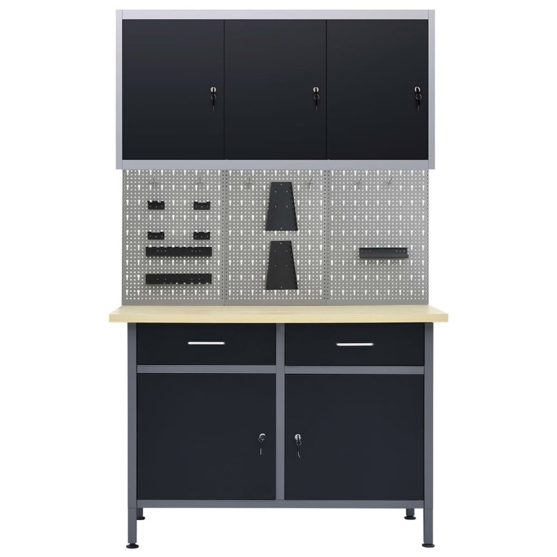 Vannatta 195.5cm W Metal Shelving Unit