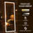 67X20 Inch Full Length Mirror With Lights, Full Body Dressing Standing, Hanging Mounted Mirror For Living Room Bedroom Cloakroom, Square-933313945