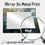 Chanson grise gris chardon d'hiver I - décoration murale miroir floral - imprimé sur métal-833880741