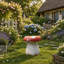 Table d'appoint d'extérieur, tabouret de statue champignon