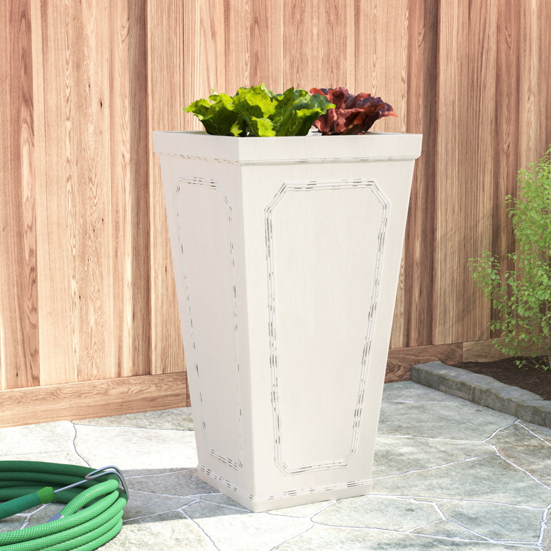 Pot à fleurs en béton Colangelo, H 30,5 po x l 16 po x P 16 po