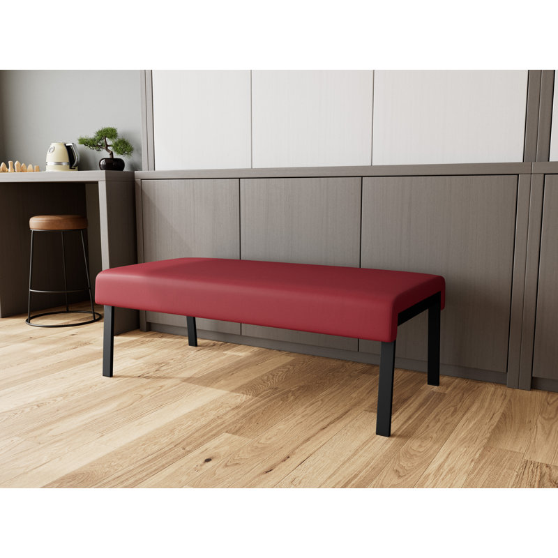 Banc en métal 2 places Waterfall, Noir, Bordeaux Patriot Plus - nettoyez le vinyle avec un
