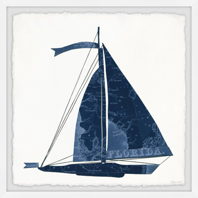 " Navy Blue Florida Sailboat "