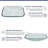 20"L x 14"W Tempered Glass Bathroom Sink Clear Rectangular Vessel Sink with Pop-up Drain-124049632-124049638