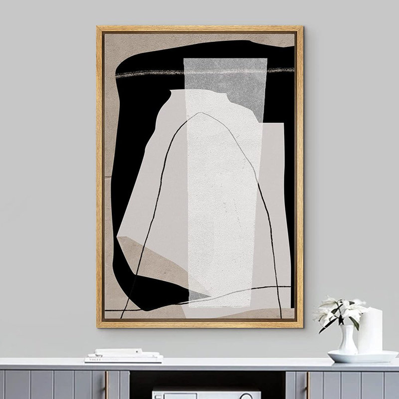 Reproduction d'art encadré sur toile Mid Mid Century, L 16 po x H 24 po, Naturel