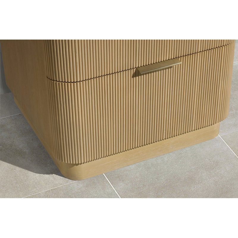 Ensemble de meuble-lavabo simple 24 po avec plateau en quartz Calamigo, Chêne