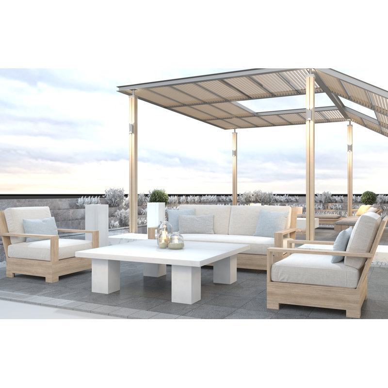 Maximus Coffee Table, Ivory, 16" H x 35" L x 35" W