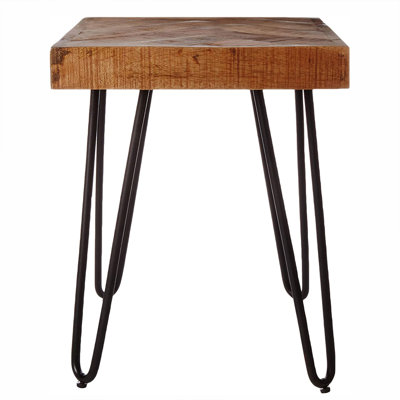 Solid Wood Top End Table