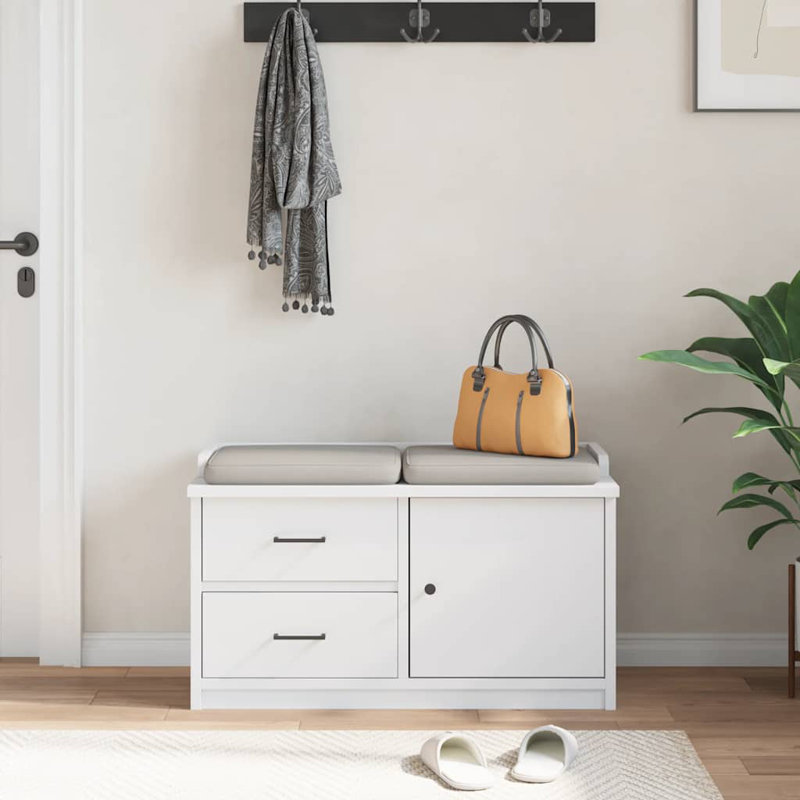 Bepler Shoe Storage Cabinet, White