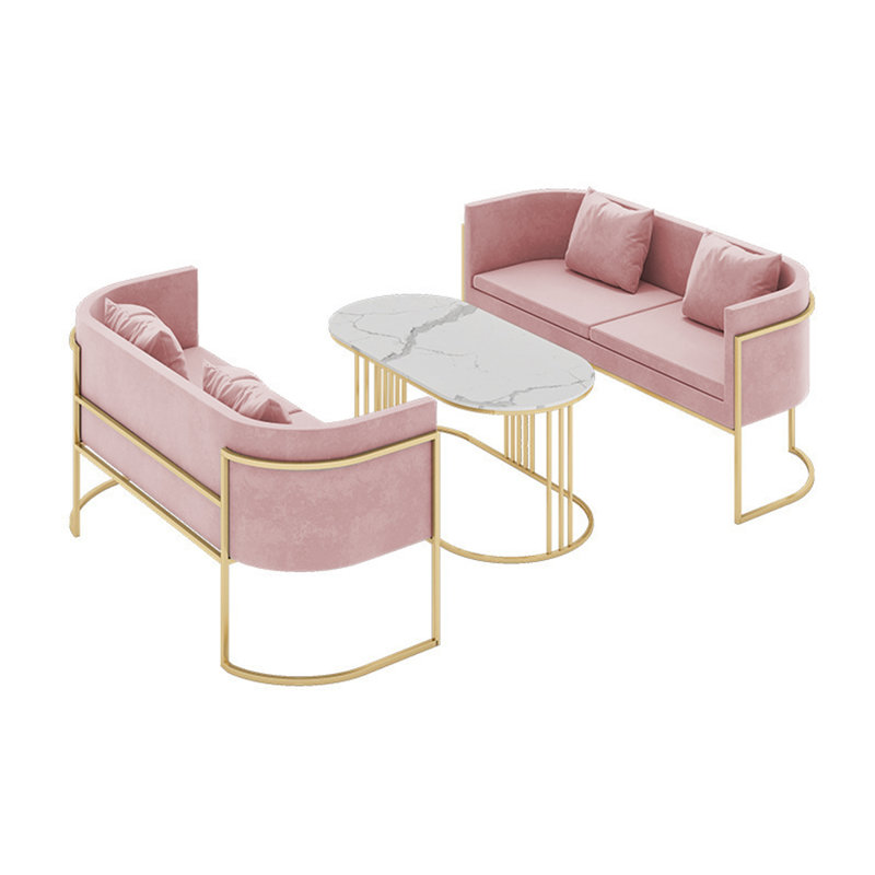 Ensemble de 2 canapés en velours, Rose