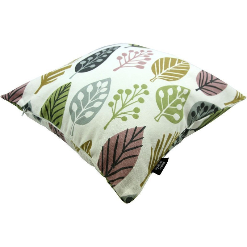 Alexys Floral Square Pillow Cover, 60 x 60cm, Blush Pink