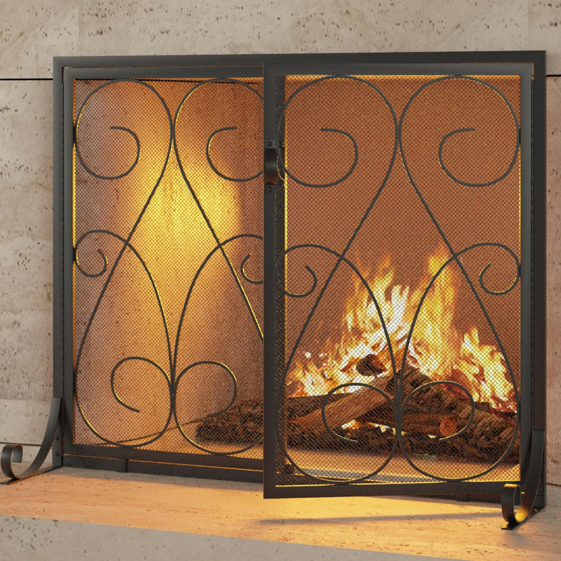 Pare-feu à 2 panneaux avec portes