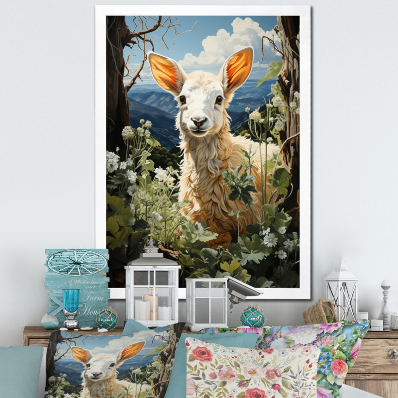 Impression sur toile Rollinsford Goat Mountain Explorer Pastoral I, H 40 po x l 30 po x P 1,5 po, Cadre photo blanc