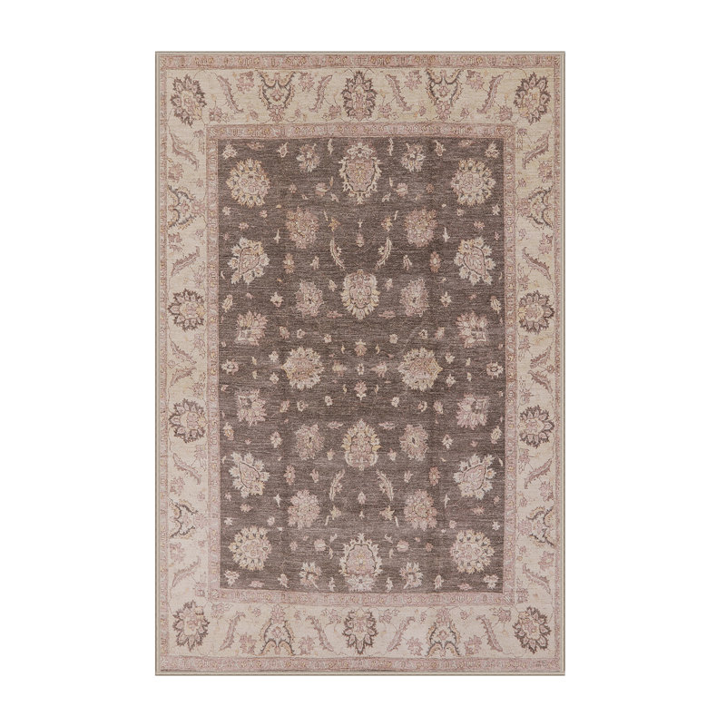 Tapis oriental beige / brun Hedy, Rectangle 4 pi x 6 pi