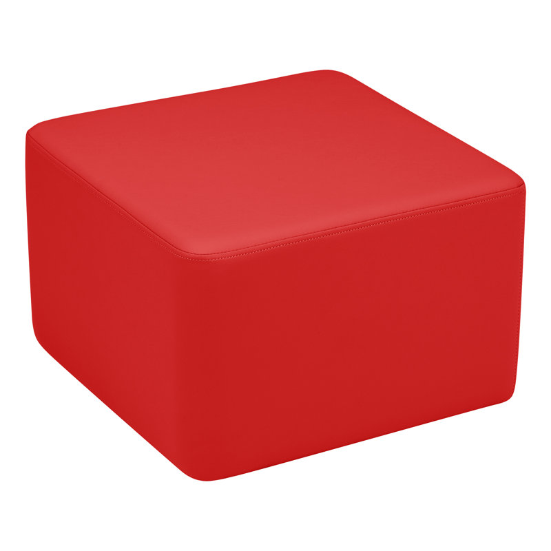 Tabouret à cubes structurés de Learniture, H 14 po x l 18 po x P 18 po, Oui, Rouge