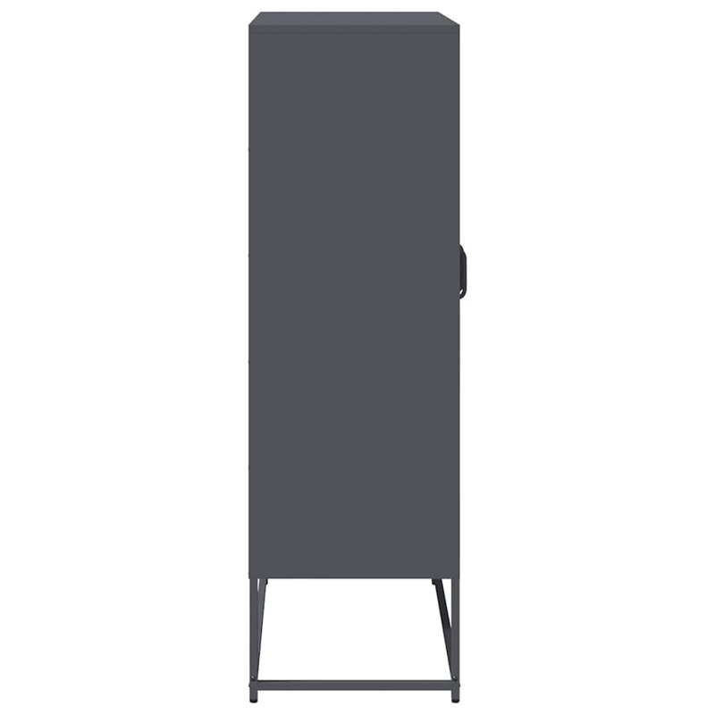 Highboard 68X39x123 Cm Steel, Anthracite
