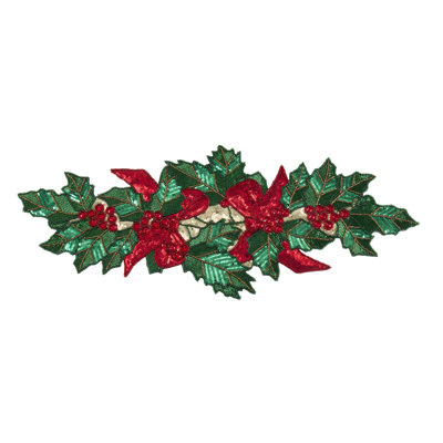 Chemin de table Beaded Holly Ribbon