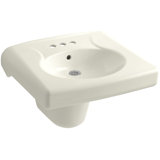 Brenham Ceramic 22" Wall Mount Bathroom Sink with Overflow