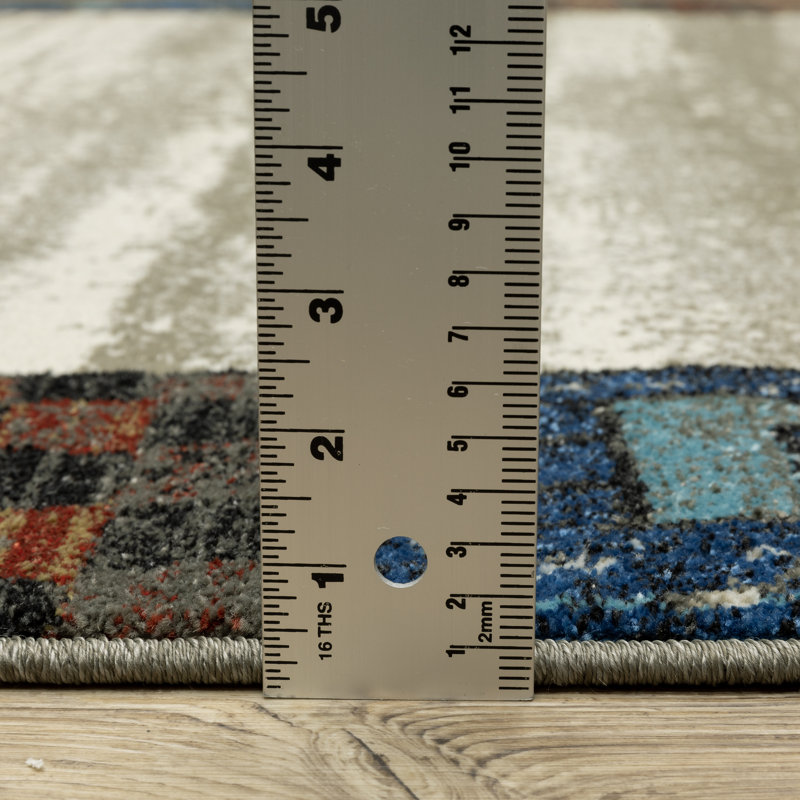 Abstract Indoor Rug, Rectangle 9'10" x 12'10"