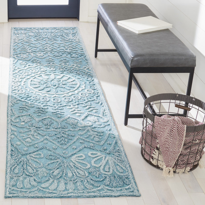 Stephnie Hand Tufted Performance Geometric Rug, Runner 2'3" x 9'