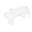 Bureau rectangulaire en bois massif noir et acier au carbone noir-121081223