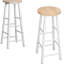 Upholstered Counter Stool with Metal Frame-2094265467-2094265446