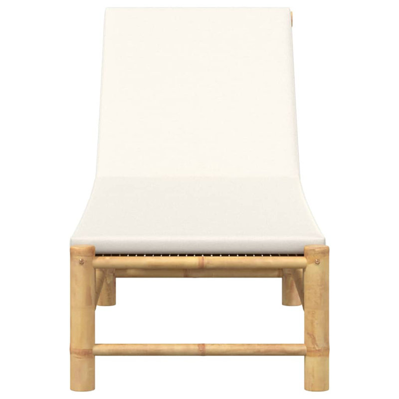 199cm Long Single Chaise with Cushions, Cream