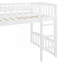 Lit mezzanine en bois massif blanc Crisp avec glissoire et échelle, style minimaliste épuré