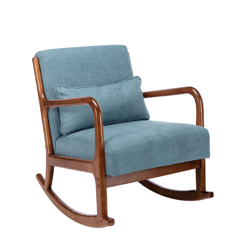 Alcone 65.5 cm Wide Rocking Armchair, Turquoise