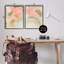 Aquarelle abstraite rose, ensemble de 2 giclées encadrées par Grace Popp-715164959-715164944