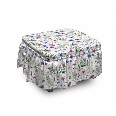 Housse pour repose-pieds wildflowers