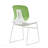 4-Piece Set Modern Stackable Chair, White And Green Color Combination, Polypropylene Seats And Fiberglass Reinforced Backs, Dimensions 18.9 X 19.7 X 34.45 Inches-1898613214