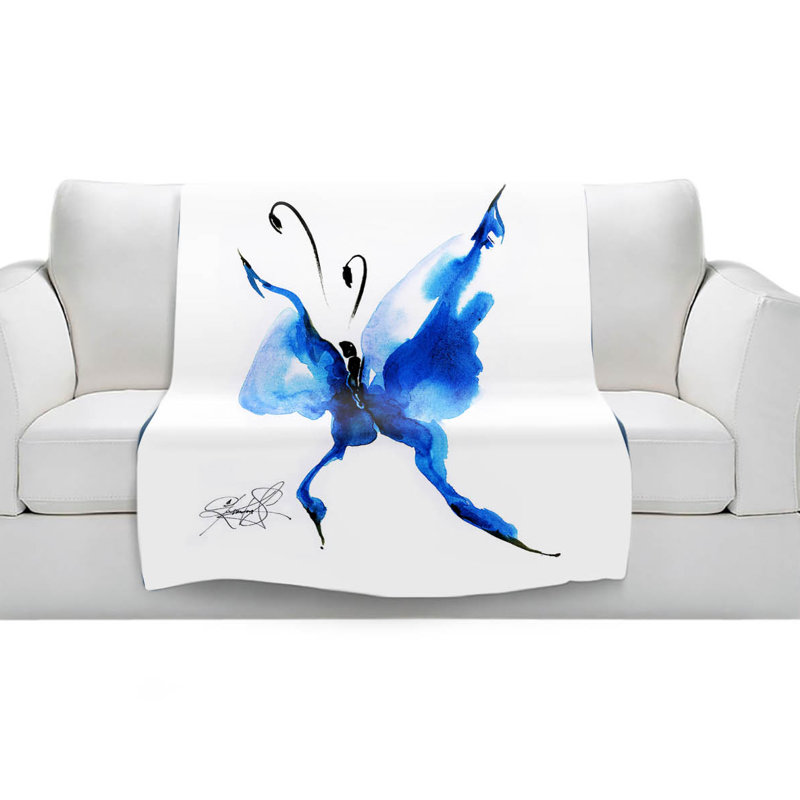 Couverture sherpa douce 54 de papillon de chanson, l 68 po x L 80 po