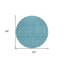 Tapis rond bleu 8 po