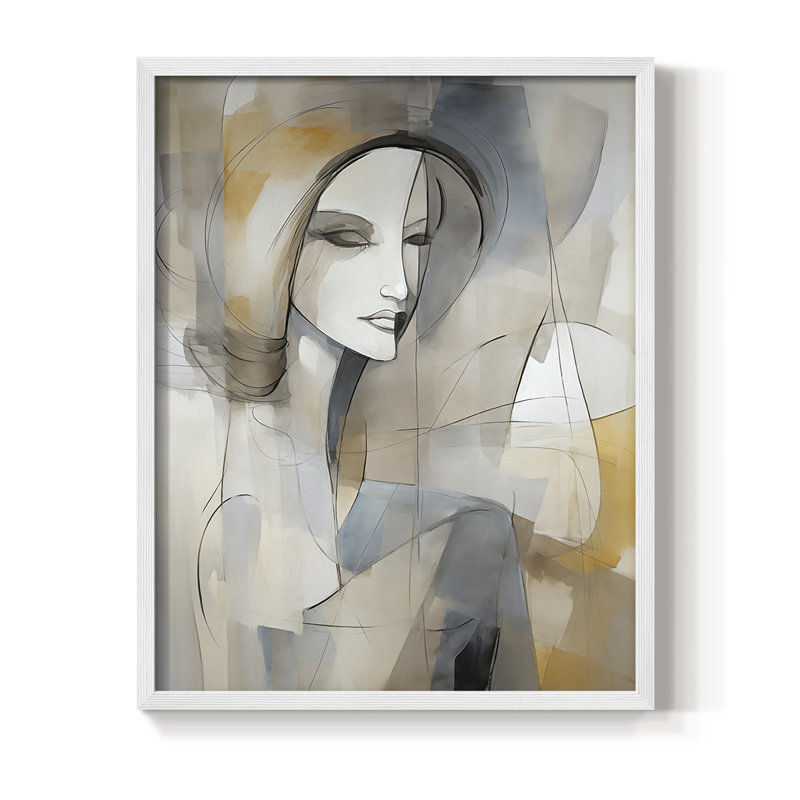 WOMEN Series CXIV - reproduction encadrée de qualité supérieure - prête à être accrochée - aucun clou requis, Blanc